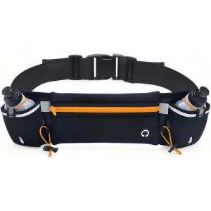 Ceinture Running Course à Pied - AQSACOKIYA - Sac Banane Sport Belt avec Gourde Souple Porte Bidon Poche Etanche Homme Femme