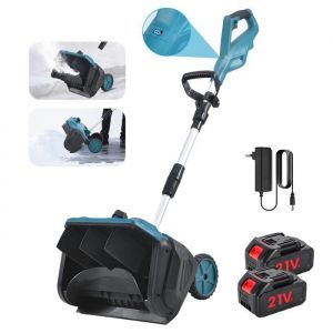 D&eacute;neigeuse &eacute;lectrique sans fil - 1000W Souffleuse &agrave; neige &eacute;lectrique sans fil - 2 batterie 3000mAh+1chargeur -2500rpm - &eacute;cran LED