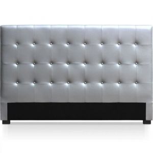 Tête de lit capitonnée Amor 180cm - Paris Prix - Finition boudoir - Argent