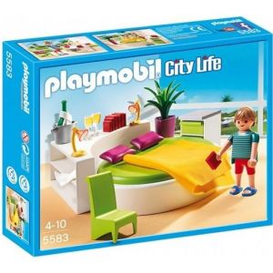 Jouet - PLAYMOBIL - City Life - Chambre avec Lit Rond - Accessoires Inclus - 4 ans et plus