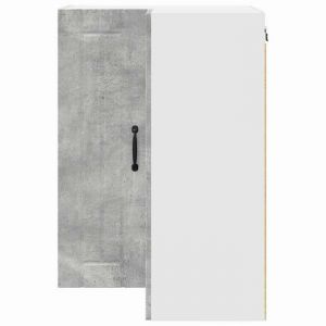 Moderne Placard/Armoire de cuisine SWEETY Meuble bas de rangement Gris b&eacute;ton 57x57x80 cm bois ding&eacute;nierie BB2538