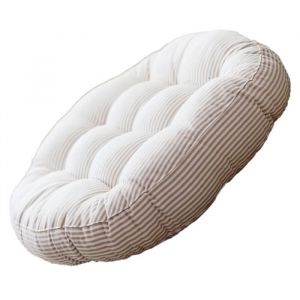 Coussin de sol - YNKKVRE - Futon japonais - Coton et lin - 47 cm - Beige