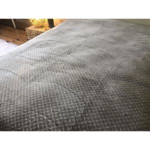 Couverture/Plaid - OURSON - Microfibre - 220 x 240 cm - Gris Acier - 200g/m²