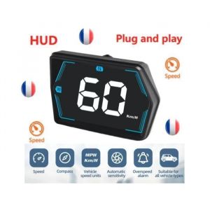 Affichage t&ecirc;te haute universel compteur vitesse num&eacute;rique limiteur de vitesses num&eacute;rique HUD GPS KMH ALARME DE SURVITESSE