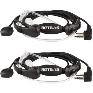 Retevis Talkie Walkie Laryngophone Compatible avec Talkie Walkie RT24 RT27 RT22 RT28 RT617 RT618 Baofeng UV-5R BF-888S Kenwood