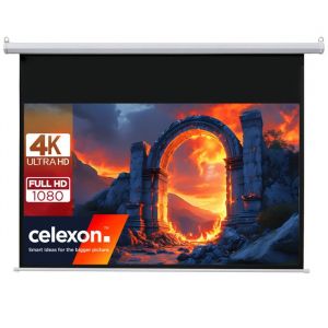 Écran de projection motorisé - CELEXON - Basic - 200 x 113 cm - Gain 15