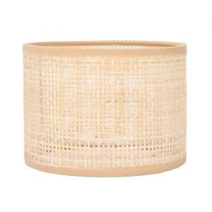 Abat-jour de changement en rotin pour lustre en panier tressé lampe de table suspension vintage lampe de sol E27 E14