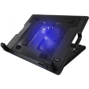Ewent EW1258 Ventilateur dordinateur portable avec concentrateur USB 2 ports 125 mm noir