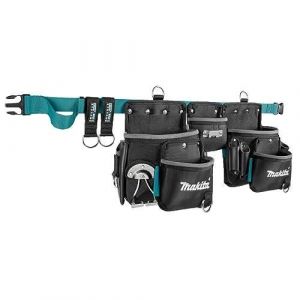Porte-outils - Makita - E-05169 - Système de sangle adaptable - 5 compartiments - Cuir et polyester