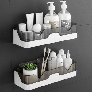 Lot de 2 Etagère DoucheServiteur de Douche sans Perçage Paniers Rangement Dorganisateur de Douche Mural pour Salle de