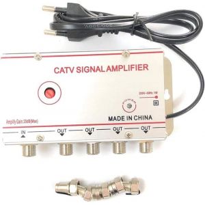 Amplificateur num&eacute;rique terrestre pour antenne TV analogique ou num&eacute;rique &agrave; 4 Sorties