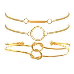 LCC&reg; Bracelet femme couple argent pas cher perles 3 cadeau bijoux anniversaire mariage gourmette maman fille &eacute;pouse amour f&ecirc;te