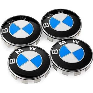 4pcs Logo Bmw 68mm Centre De Roue Cache Moyeu Jante Emblème Bleu Blancjantes Insigne