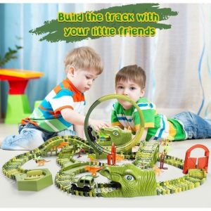 Circuit Voiture Electrique Enfant 3 4 5 6 7 8 Ans Électrique Circuit De Course Jouet Train Track Chantier Set pour Garçon