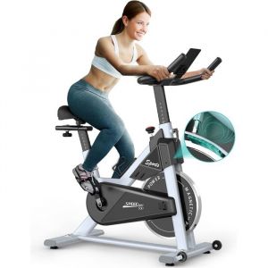 PASYOU S30 Vélo dAppartement Magnétique à Entraînement Par Courroie Avec Affichage RPM Et Support Ipad - Capacité De Poids 150KG