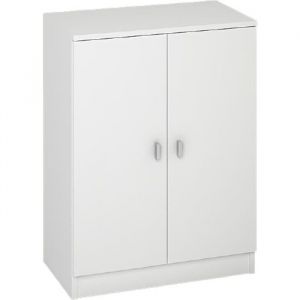 Meuble bas polyvalent coloris blanc - Hauteur 80 x Longueur 60 x Profondeur 34 cm