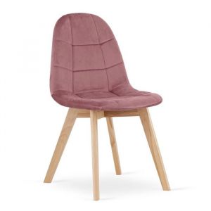 Chaise BORA - velours rose foncé x 1