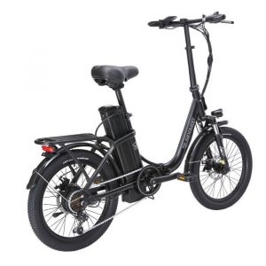 Vélo Pliant Électrique - Noir Mat - 250W - Autonomie 80km - Batterie Li-ion 36V 18Ah - Shimano 7V
