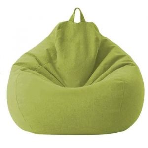 AMOUNE Housse de Pouf Poire Lin  Sans Remplissage Pouf dint&eacute;rieur/ext&eacute;rieur pour adultes Enfants et adolescents - 80x90cm