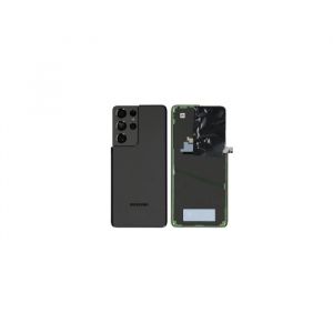 Piece Detachee Cache Batterie Vitre Arrière Phantom Black Premium pour Samsung Galaxy S21 Ultra 5G G998