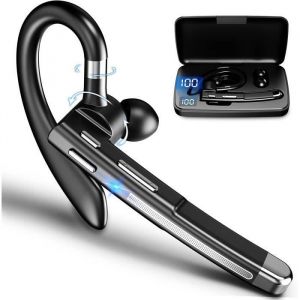 Casque Bluetooth oreillette Bluetooth pour t&eacute;l&eacute;phone portable avec microphone antibruit casque sans fil pour OREILLETTE BLUETOOTH