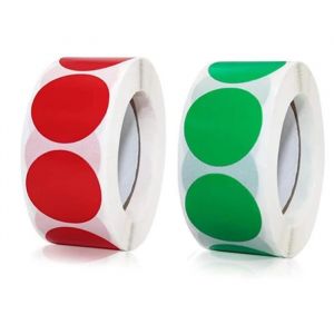 1000 Pièces Gommettes Autocollantes25 mm Pastille Autocollante Ronde Couleur Codage Étiquettes Gommettes Fournitures  (RougeVert)