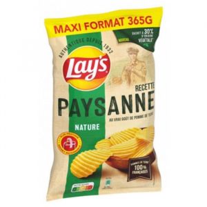 Chips Lays Recette Paysanne Nature 365g/Sachet 2 sachets