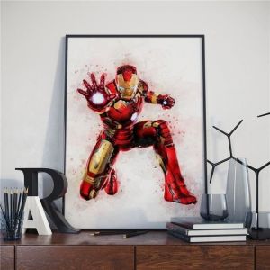 Toile D&eacute;corative - Marvel - Iron Man - 30x42cm - Chambre Enfant - Cadeau Id&eacute;al