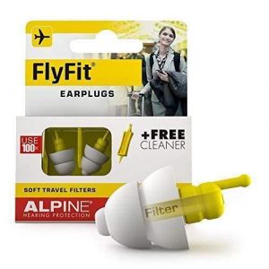 Alpine FlyFit Bouchons dOreilles protection auditive pour avion - R&eacute;gule la Pression dAir et Pr&eacute;venir les Douleurs du Tympan -