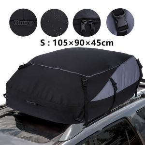 coffre de toit de voiture coffre de toit pliable 600D sac de toit pour la commodité du voyage S:105×90×45cm