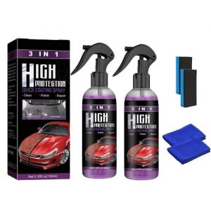 2pcs Revêtement en Céramique De Voiture3 in 1 Polish Voiture HydrophobeHigh Protection 3 in1 SprayAuto Coating Spray Protection