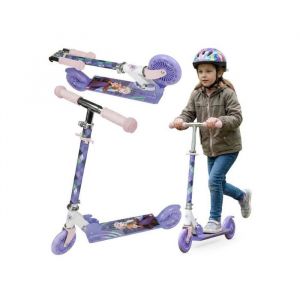 DISNEY La Reine des neiges Trottinette &agrave; deux roues avec frein jusqu&agrave; 50 kg pliable r&eacute;glable pour enfants 6+