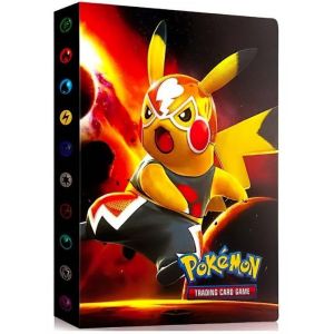 Album Compatible Cartes Pokémon de Collection – Porte-cartes à collectionner Pikachu & Lucario
