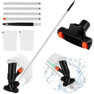 Aspirateur Piscine Portable Aspirateur Piscine Hors Sol Facile à Installer avec Pôles et Sacs en Filet Aspirateur de Piscine Manuel