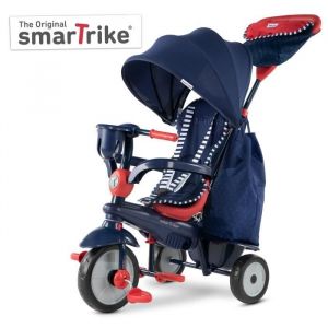 Tricycle évolutif pour bébé SMARTRIKE 4-en-1 Swirl - Bleu Marine/Rouge