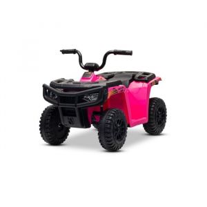 Quad &eacute;lectrique sous licence Arctic Cat 12V transmission arri&egrave;re pink &eacute;clairage LED batterie lithium 2 moteurs de 25W