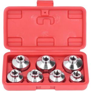 Eosnow Jeu de douilles de cl&eacute; de capuchon de filtre &agrave; huile 7 pi&egrave;ces entra&icirc;nement 3/8 pouces 24 27 29 30 32 36 38mm de remplacem