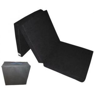 Matelas dappoint pliant - Natalia Spzoo - Noir - 180 x 80 x 10 cm - Housse amovible - 1 place - 120 kg