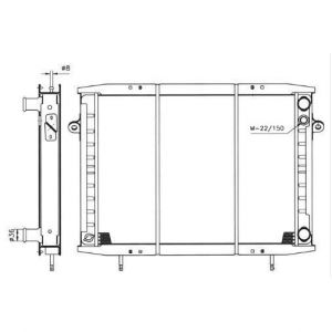 RADIATEUR EAU RENAULT TRUCKS RVI  B70 B80 B90 B110 5000249949 5000397635-5000450226 5000450227