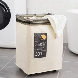 Grande Capacité Panier à Linge Sale Pliable Rectangulaire Corbeille de Rangement Imperméable Bac à Linge en Tissu Oxford