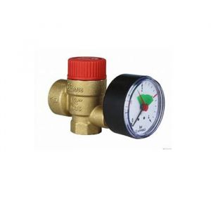 Soupape de s&eacute;curit&eacute; avec manom&egrave;tre - SM15-15 SOUPAPE MANO 3 BARS 1/2 - Echappement en 1/2