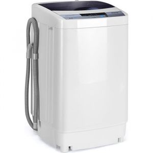 DREAMADE Machine à Laver, Lave-Linge Électronique 10 Programmes avec Fonction de Lavage et de Séchage, Capacité de Lavage de 4,5 Kg