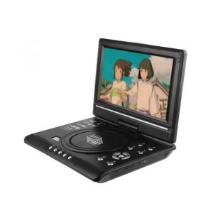 Lecteur DVD Portable 98 avec &eacute;cran pivotant HD 9 pour Voiture et Enfants Support Multiformat Disques/SD/USB Haut-parleurs St&eacute;r&eacute;o