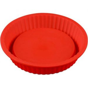 Moule à Tartelette et Gâteau - GIGICIAL - Silicone Antiadhésif - Réutilisable - Facile à Nettoyer - Rouge