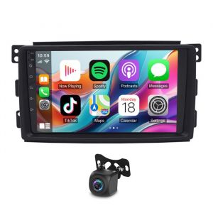 Autoradio Android 11 Carplay 9 pouces navigation GPS caméra AHD 2+32 Go compatible avec Mercedes Benz Smart (2005-2010)