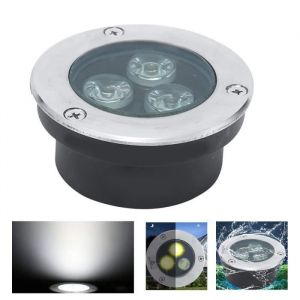 Tr&egrave;s Mince Spot LED Piscine Encastrable Terrasse de Jardin 3W Spot LED Exterieur IP68 &Eacute;tanche Acier Inoxydable 304 Ext&eacute;rieur1pcs