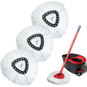GFRED Lot de 3 Balai Serpillre Microfibre Remplacement Compatible Avec Vileda Turbo 3 en 1 EasyWring and Clean Recharge SERPILLERE