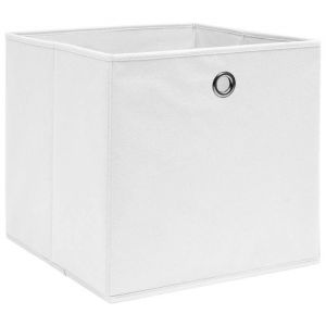 SALE 2025Cubes de rangement - Boîtes de rangement - Lot de 4 - Tissu intissé 28x28x28 cm Blanc chill173952