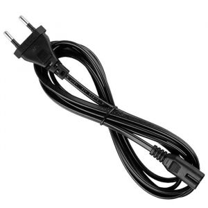 Câble dalimentation bipolaire Standard EU vers secteur C7 1.5m PC/TV/Radio Noir
