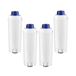 4 filtres &agrave; eau de rechange pour cafeti&egrave;res Delonghi DLSC002/Magnifica S/Evo/Dinamica Plus/Cappuccino/Maestosa/PrimaDonna Soul